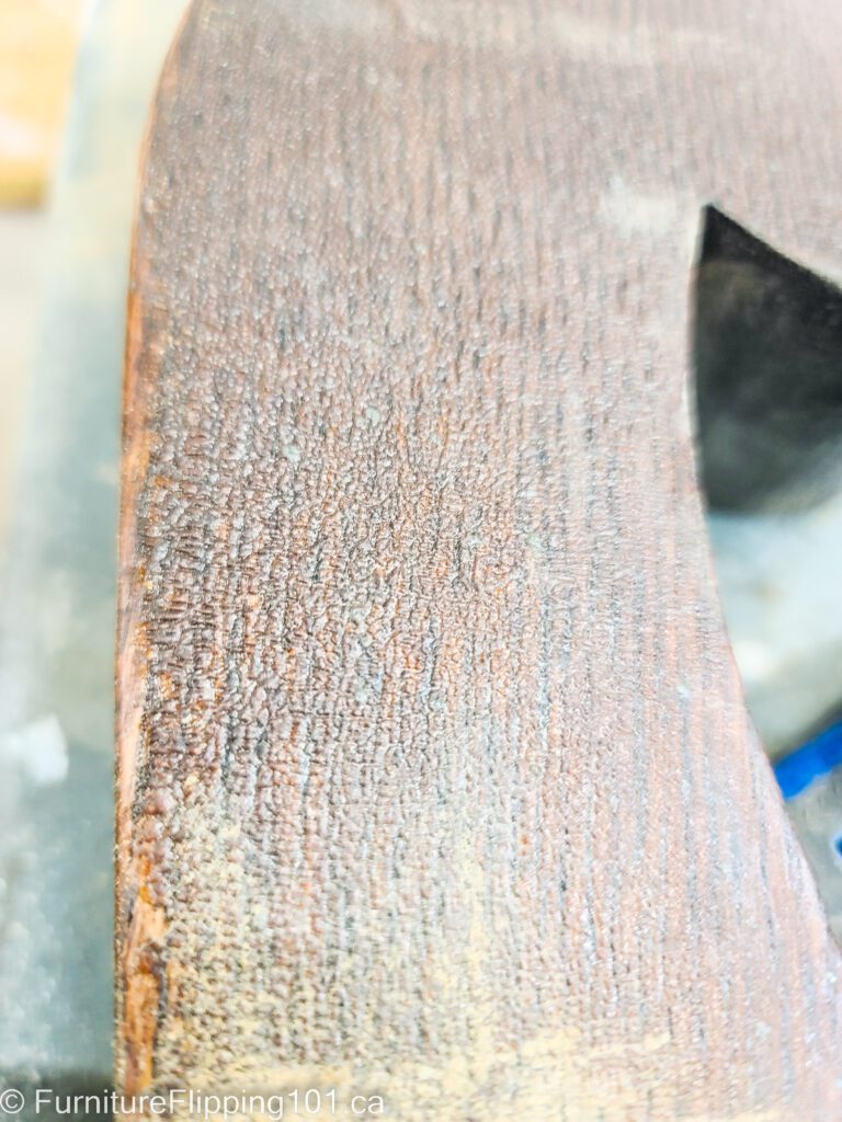 Alligatored shellac on oak